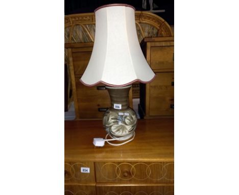 A Jersey pottery lamp, COLLECT ONLY