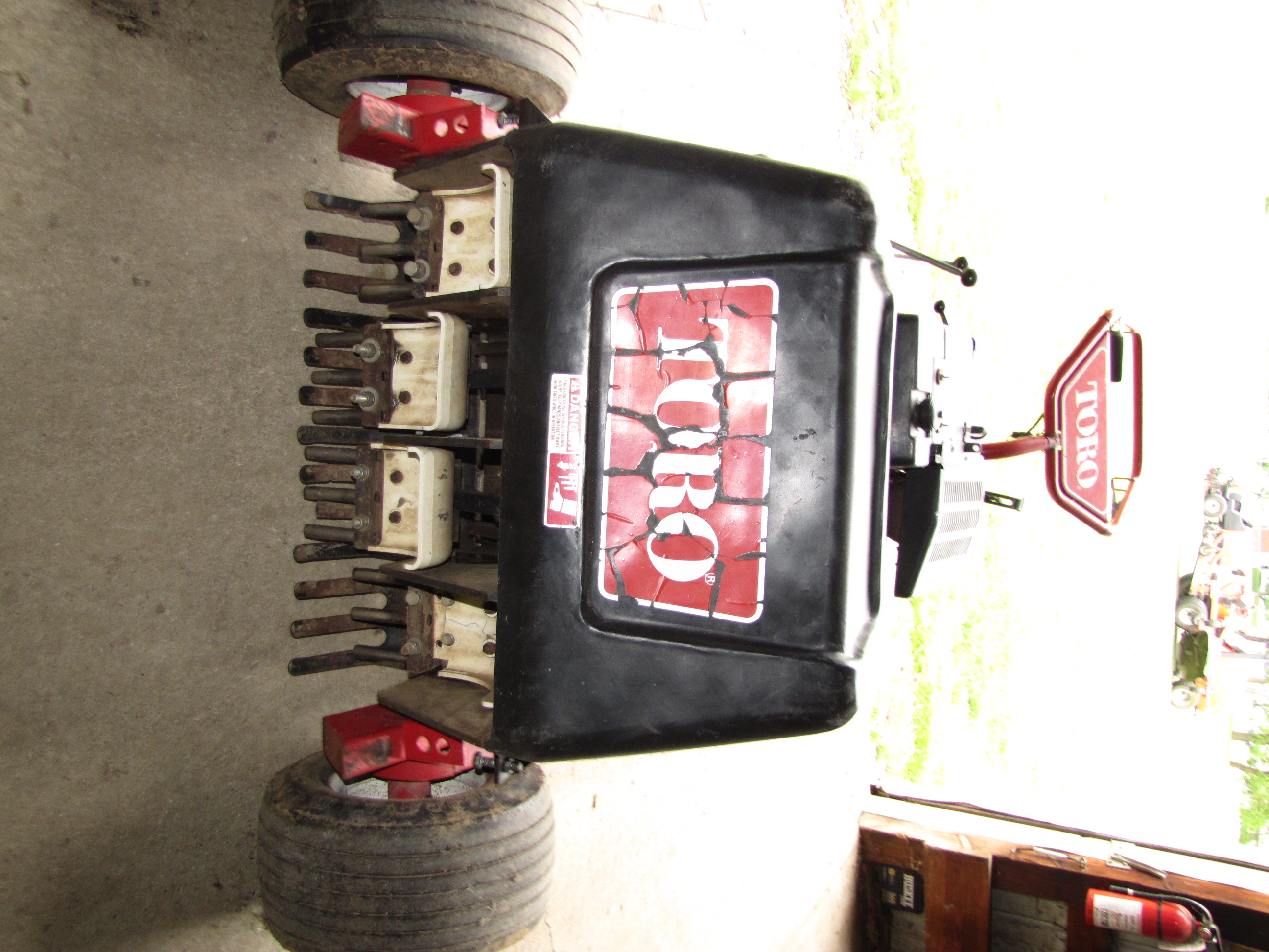 Toro Greens Aerator, 2’ aerating width, walk behind unit, Kohler engine