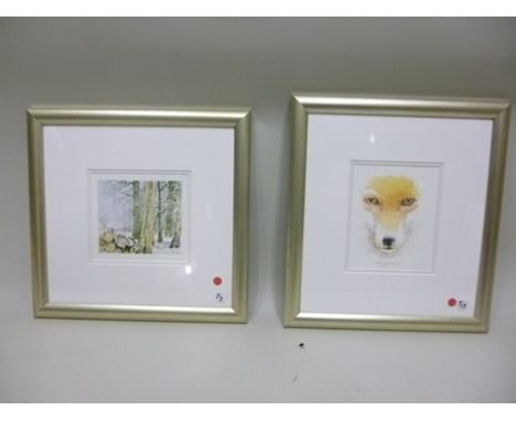 TREVOR BOULT Close up "Portrait of a Fox", Watercolour, signed and dated 2012, with presentation inscription on verso, TREVOR
