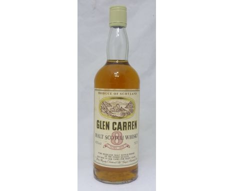 GLEN CARREN 8 year old Pure Highland Malt Scotch Whisky, 40% vol., Hall & Bramley (Scotland) Ltd., 1970's bottling, 1 bottle 