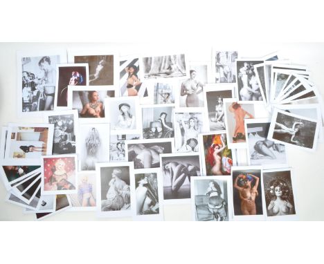 A collection of sixty one art glamour press nude erotic photographs. A selection black &amp; white colourway other in colour.
