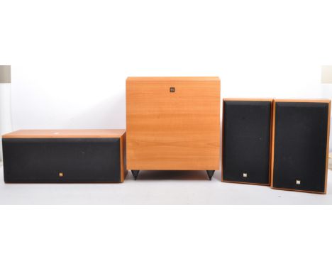 Kef - British Modern Audio Equipment - Contemporary Kef audio home theatre system surround speakers. Comprising of a sub woof
