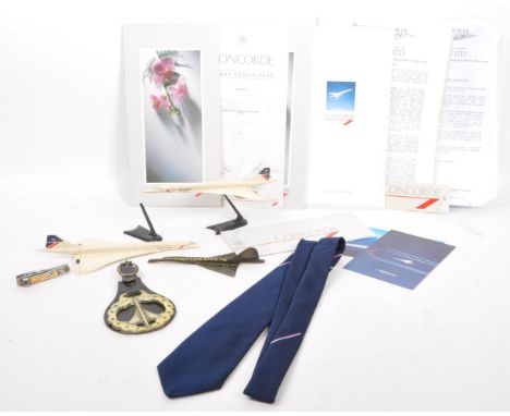 Concord - British Airways - A private collection of Concord aeroplane aircraft memorabilia by obtaining onboard. Including a 