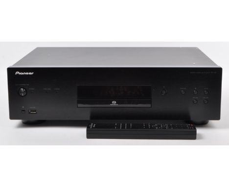 A vintage late 20th century Pioneer Super Audio CD Player PD-50-K. In original box with remote control and instructions. 