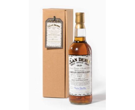 The Clan DennyOld Single Grain Schotch Whisky. Aged 40 years, Vintage 1965. Girvan Distillery. Orig. Verpackung. 1 Flasche.