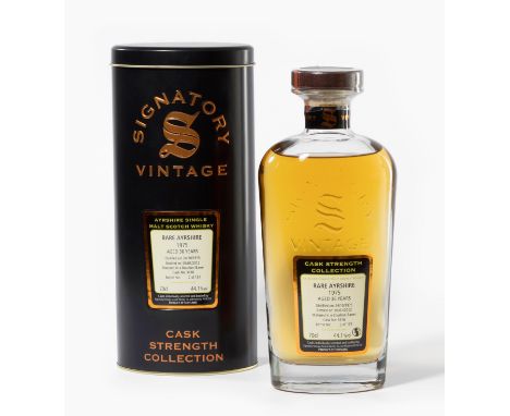 Rare AyrshireSignatory Vintage. Distilled 1975 bottled 2012. Aged 36 years. Matured in Bourbon Barrel Cask. Bottle 2 of 137. 