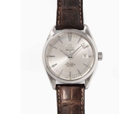 Omega "Seamaster Aqua Terra", 2000er JahreEdelstahl Gehäuse mit Sichtboden, 39 mm. Co-Axial Chronometer Automatikwerk Nr. 804