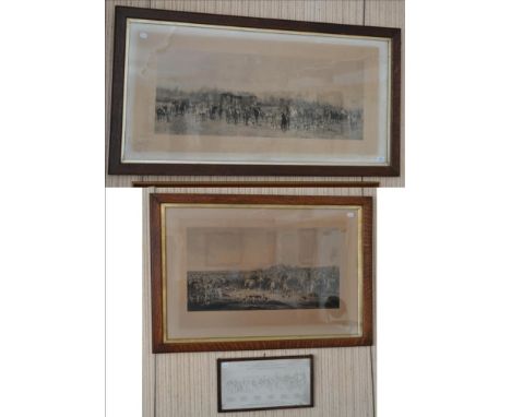 ~ W.H Simmons after A. Martini ''The Bedale Hunt'', a black and white engraving, together with a framed identification key fo