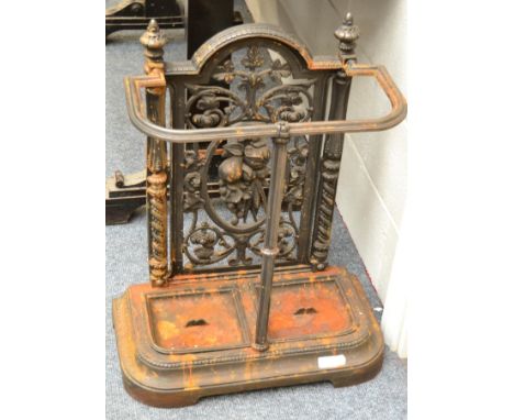 A cast iron stick stand 