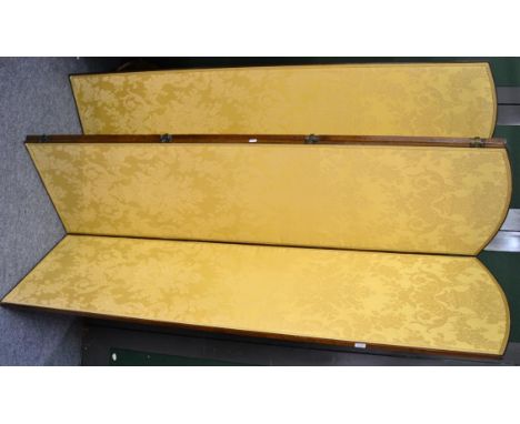 A late Victorian four leaf dressing screen, height 216cm