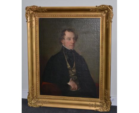 British School (19th century) A head and shoulders portrait of a gentleman seated, oil on canvas, 89cm by 68.5cm  