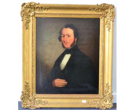 Circle of William Bowness (1809-1867) Portrait of a gentleman, half length, oil on canvas, 73.5cm by 61cm  