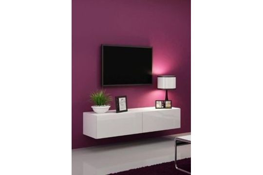 1 Boxed Vigo White Gloss Floating Tv Unit Rrp 163 399 No Vat