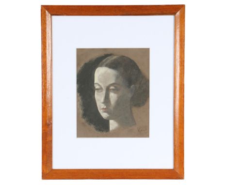JACOB KRAMER (BRITISH, 1892–1962). (d) Head of a Woman, 1934 signed (lower right), chalk and pastel on buff paper  36 x 29cm 