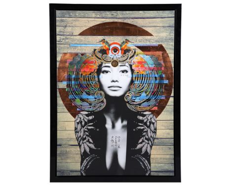 GARETH TRISTAN EVANS A.K.A. "THE TRUNK OF FUNK" (BRITISH CONTEMPORARY). "Sphinx Phoenix in layers", from the "Urban Geisha" s
