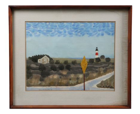 KENNETH ROWNTREE (BRITISH, 1915-1997). (d) 'Lighthouse, Nantucket' signed and dated '59 (lower left), watercolour 47cm x 61cm