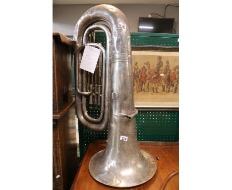 Silver plated Eltkland 4 Valve in line Eb Tuba made for Rudall Carte &amp; Co Ltd 