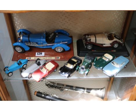 Collection of Burago and other toy vehicles to include Bugatti Type 59. 