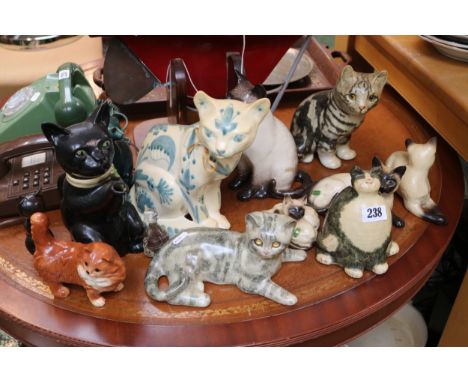 Collection of Cats to include Rye Pottery, Beswick, Winstanley etc.