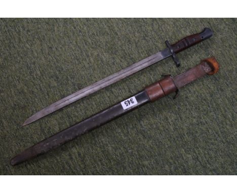 US Bayonet Remington Dated 1917 with Leather frogg and metal scabbard 