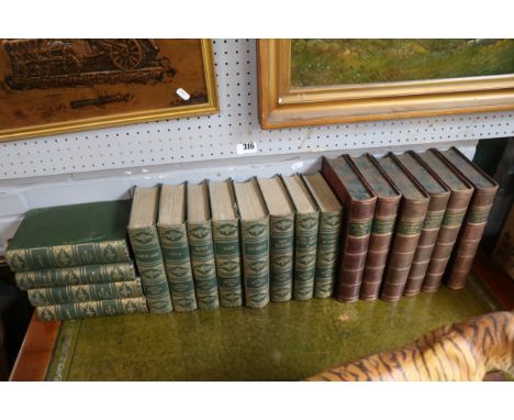 5 Leatherbound volumes of The Chambers Journal &amp; 12 Lytton published by G J Howell 