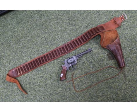 Robert Adams Ideal Model Cap gun and Leather Holster Belt 