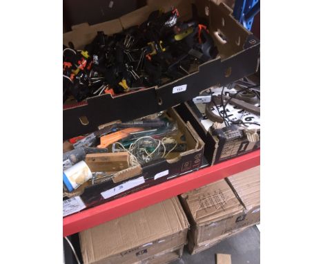 3 boxes of misc to include tools, clamps, torch, etc. 