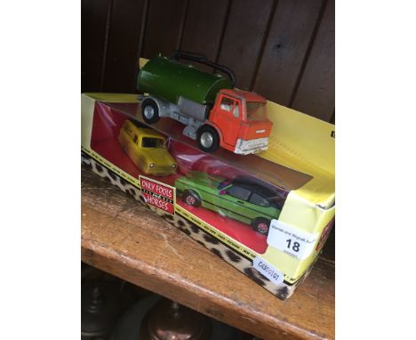 Corgi boxed Only Fools and Horses Reliant Regal and Capri Ghia, plus a Corgi vintage Road-sweeper 