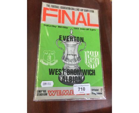 A wembley cup final programme 1968 Everton v W.B.A 