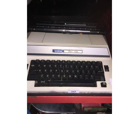 A Brother Super 7300 portable typewriter 