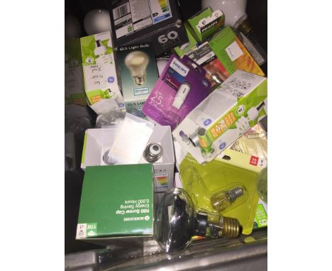 A box of light bulbs. 