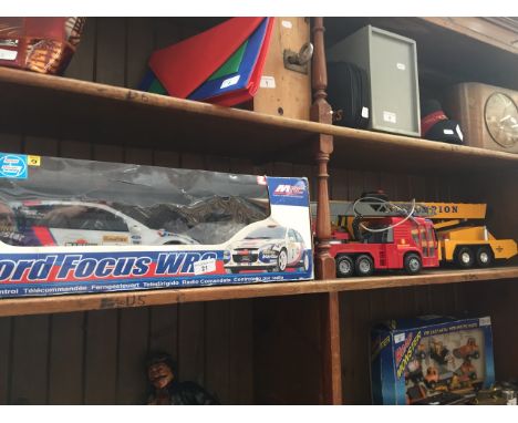 Ford Focus remote control car, Champion crane and fire engine. 