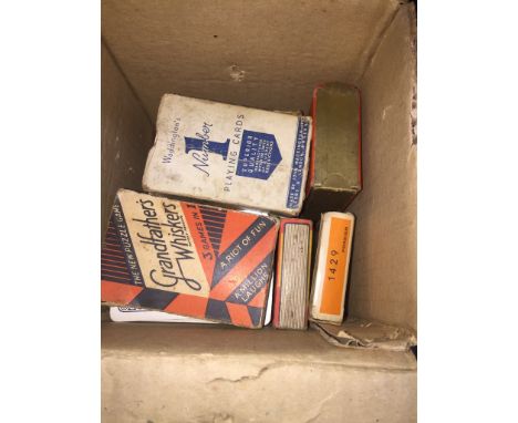 A collection of vintage playing cards. 