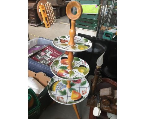Italian ceramic three tier cake stand 