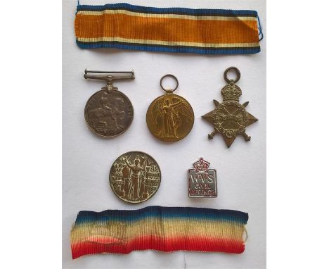 World War I Campaign Medals awarded to 15778 PTE.W.Laity. Duke of Cornwall Light Infantry, all officially impressed (15778 PT