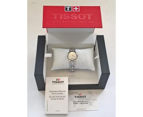 Ladies Tissot 1853 Stainless Steel wrist watch, original box, unused, original warranty dated 31/8/13, T029 009A / 12BL029324