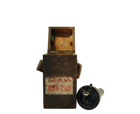A pre-WWII Air Ministry hand bearing compass Type 06A in original wooden box (air bubble) dated 10 June 1936