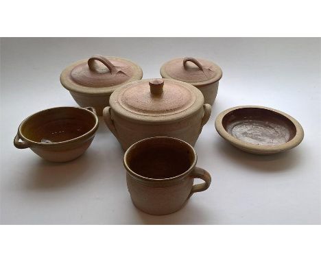 A collection of Cornish Studio Pottery, Scott Marshall of Boscean Pottery (apprentice to Bernard Leach)(6 in all)