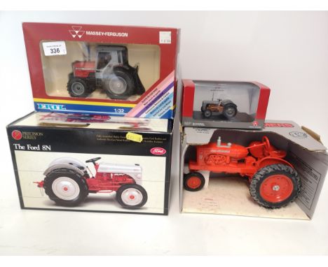 Lot of four Scale Tractor Models to include,  Ford 8N, Massey Ferguson and Alilis Chalmers.