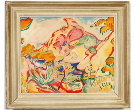 OTHON FRIESZ, La Ciotat, Provence, lithograph, signed in the plate, Mourlot, French vintage frame, 42cm x 53cm. 