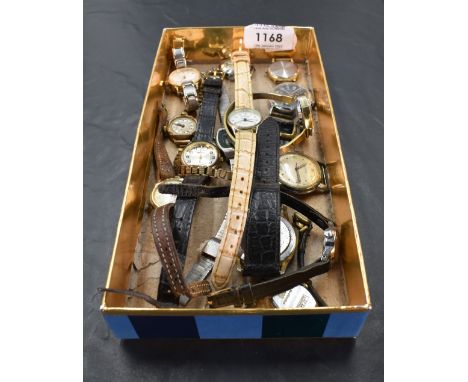 A selection of wrist watches including Casio digital, Timex, Sada, etc