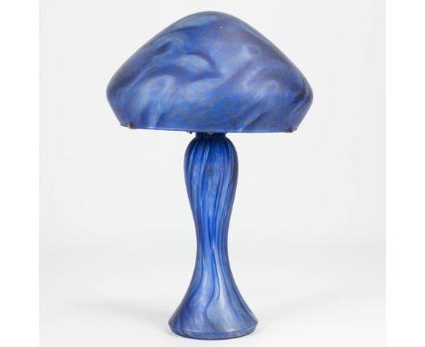 A pate de verre table lamp made of glass, the second half of the 20th century. (55 x 34 cm)