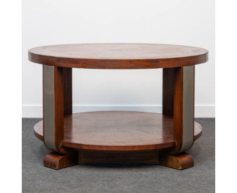DOMINIQUE (XX) a coffee table in art deco style 'Maison Dominique'. Not marked. (57 x 99 cm)