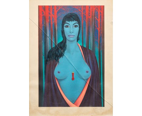 Felix LABISSE (1905-1982) Lithograph, Epreuve D'artiste.Condition: Glass broken, waterdamage to the 'passe partout' (43 x 65 
