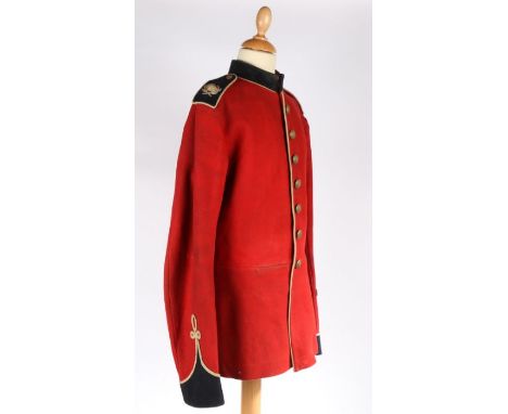 Victorian Royal Marine Light Infantry O/R's full dress tunic, scarlet cloth with blue facings, Queen Victoria crown buttons t