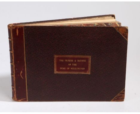 The Orders &amp; Batons of the Duke of Wellington, first edition, published in 1852 by Dickinson, London, folio with 35 colou