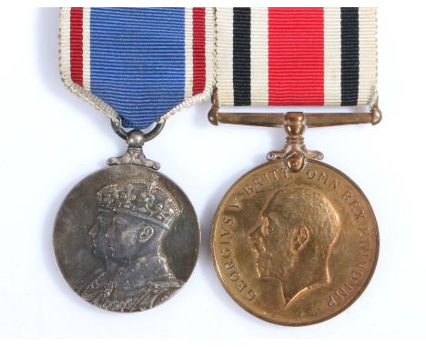 Special Constabulary pair of Medals, George VI 1937 Coronation Medal and George V Special Constabulary Long Service Medal (DO