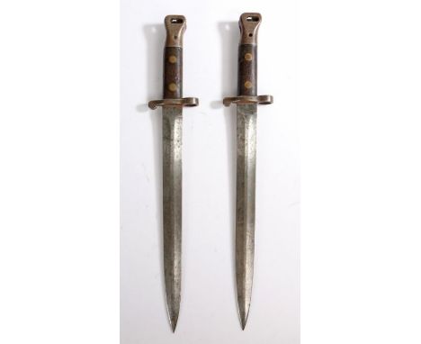 British 1888 pattern Mark II sword bayonet by Wilkinson, London, maker mark and date, 12 '01 on one side of ricasso, Wilkinso
