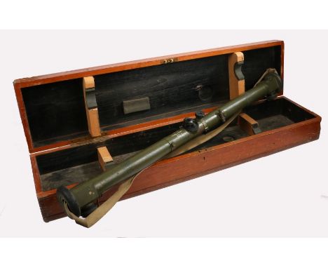 British Army Artillery Range Finder No.13 Mk IV, serial number 1235, marked to the side in white paint 'S of A (School of Art