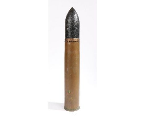 U.S. Army 75mm shell case and armour piercing projectile, (inert)